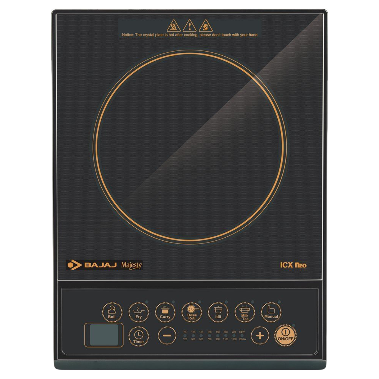 Buy Bajaj Majesty ICX Neo 1600W Induction Cooktop with 7 Preset Menus